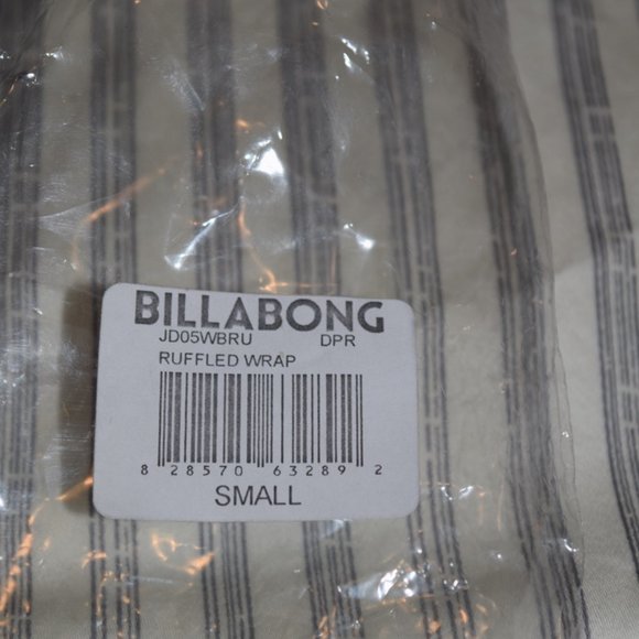 New Billabong Deep Royal & White Floral Ruffled Wrap Dress S (4) - Picture 7 of 8